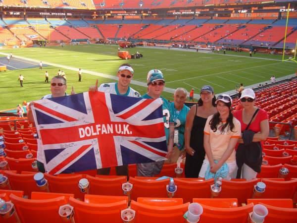 Dolfan UK fan at Dolphins stadium